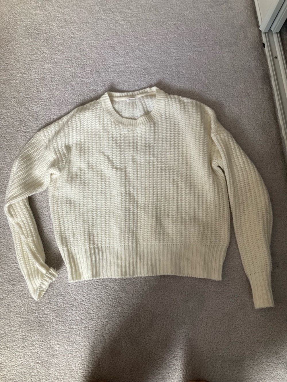 Ardene Cream Knit Crewneck Sweater